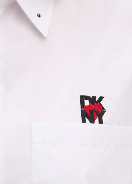 Рубашка DKNY белого цвета купить на сайте 7Life. Бесплатная доставка в Алматы, Астане и всему Казахстану